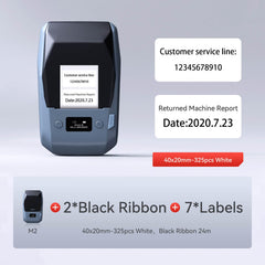 NIIMBOT M2 withe 1 black ribbon 7 40x20mm labels