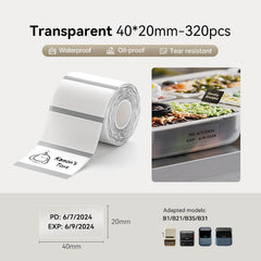 Clear Label Tape for B21, B1, B3S, B4, K3-18