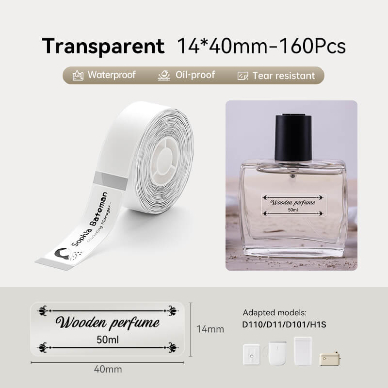 Transparent Label Tape for D11, D110, D101-21