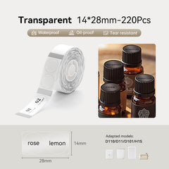 Transparent Label Tape for D11, D110, D101-20