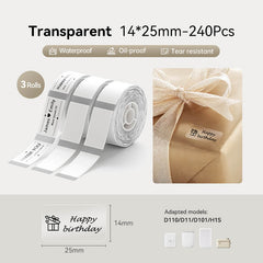 Transparent Label Tape for D11, D110, D101-22