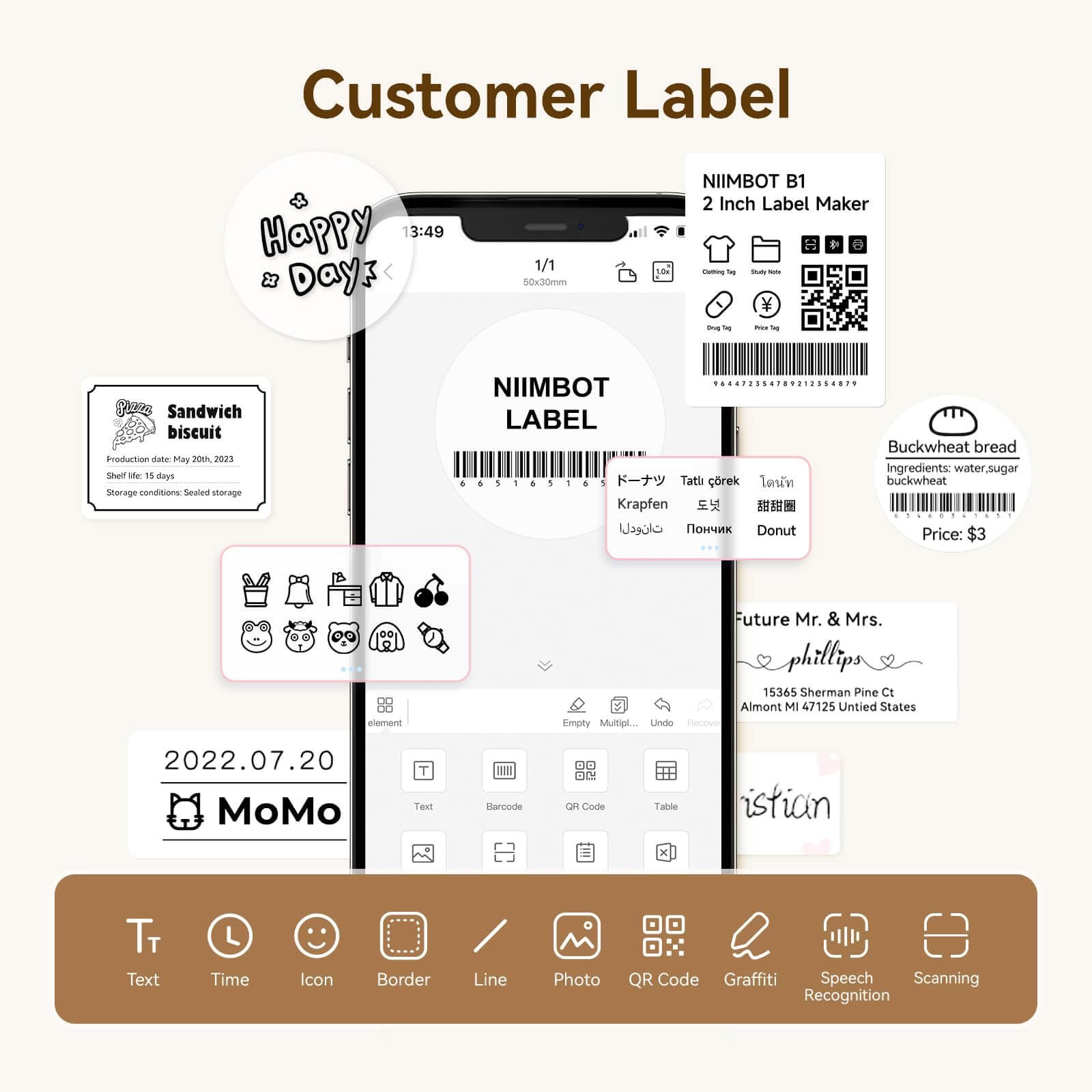 Clear Label Tape for B21, B1, B3S