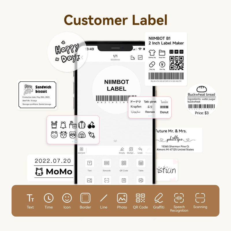 Clear Label Tape for B21, B1, B3S, B4, K3-8