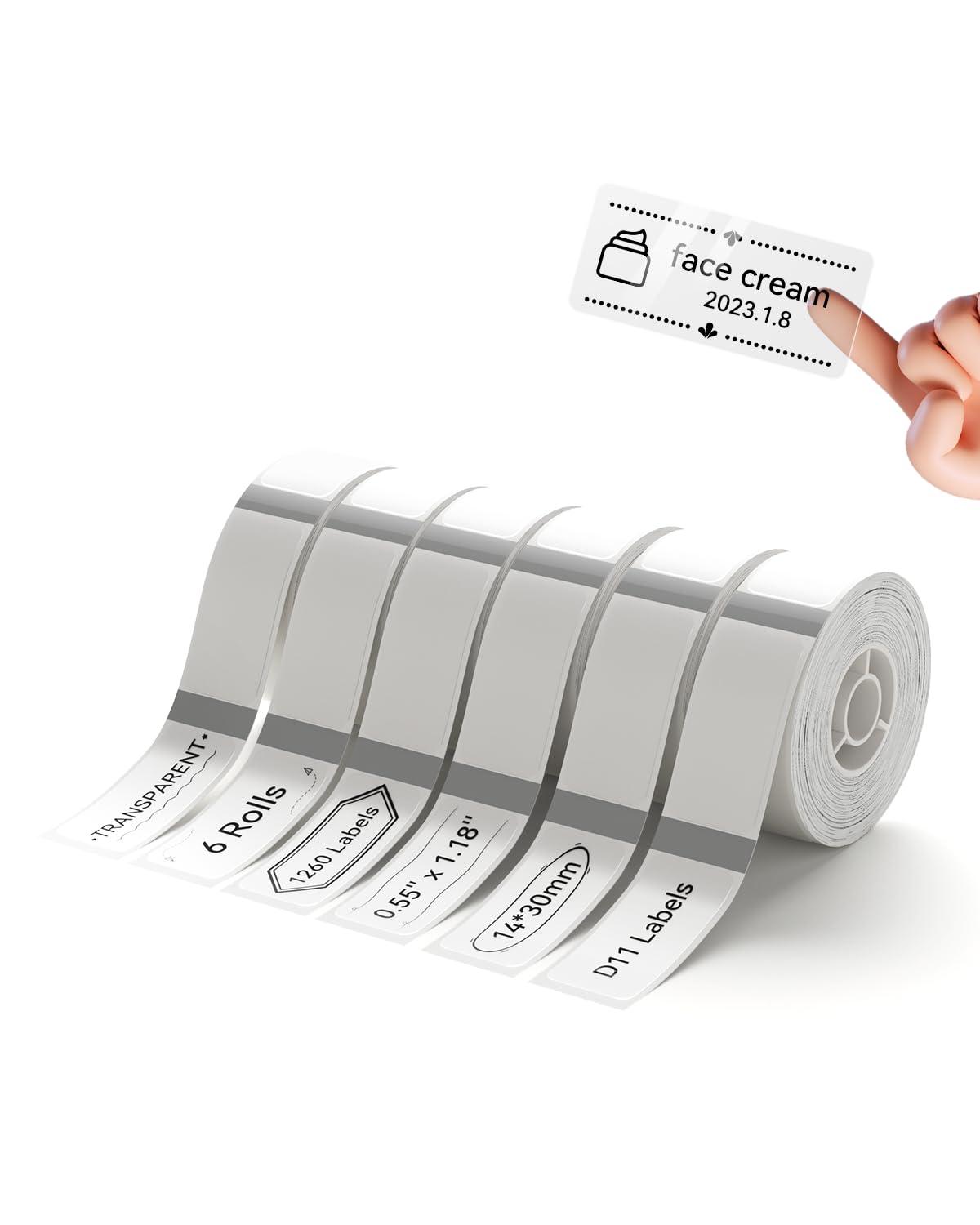 Transparent Label Tape for D11, D110, D101-18