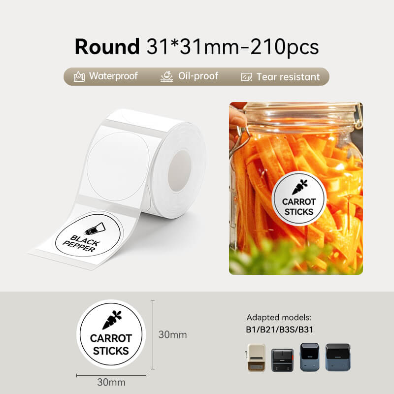Round Label Tape for B21, B1, B3S, B4, K3-22