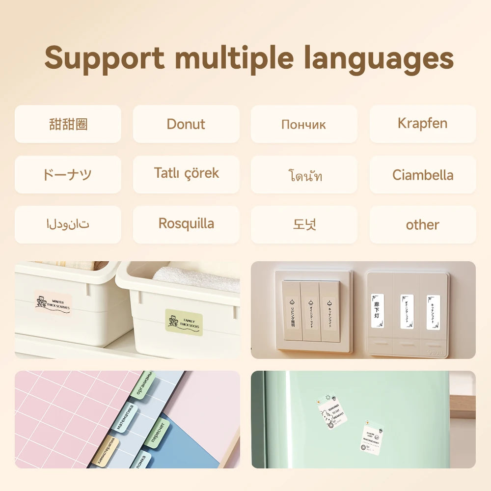 Niimbot D110 Mini Handheld Thermal Label Maker Wireless Sticker Machine Inkless Pocket with Label Sticker for Home Office