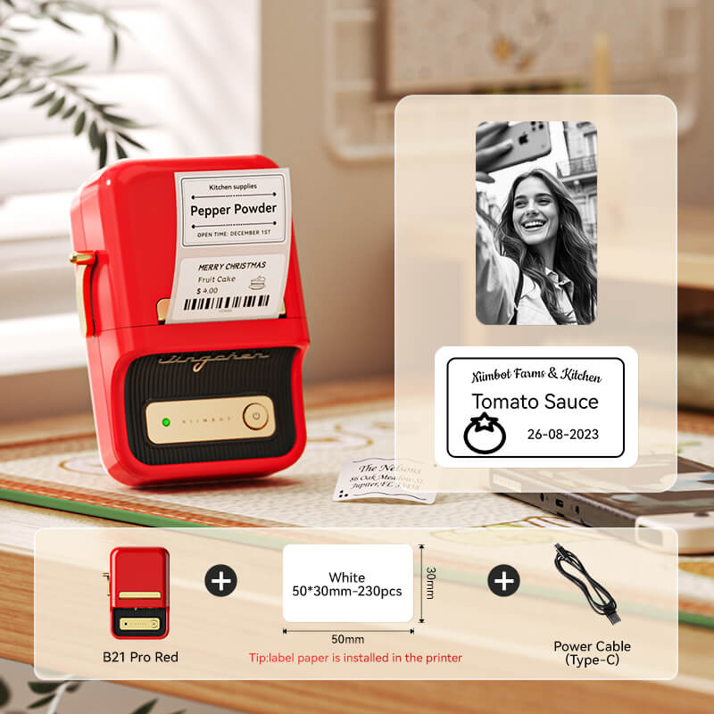 B21 Pro 300dpi Label Printer, Photo Printing, Bluetooth Connection for Home, Business, Office-29