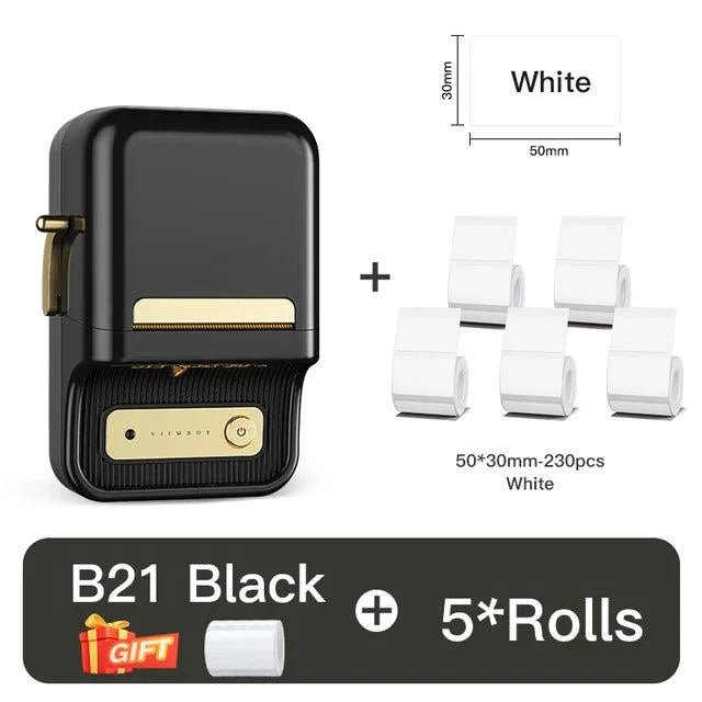 B21 Bluetooth Thermal Kitchen Storage Labels Printer, Efficient for Home, Support PC&Phone