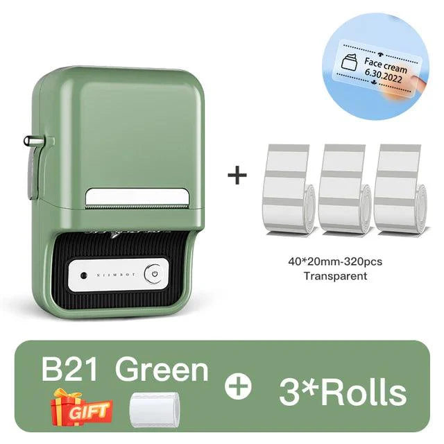 NIIMBOT B21 Bluetooth Thermal Label Printer, Efficient for Home, Office, Business