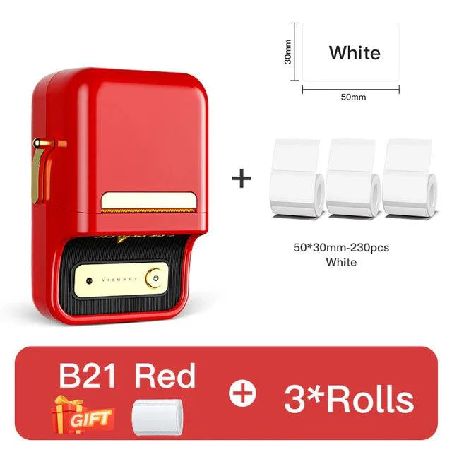B21 Bluetooth Thermal Kitchen Storage Labels Printer, Efficient for Home, Support PC&Phone