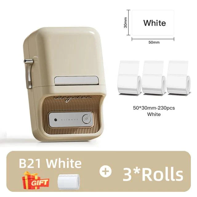 NIIMBOT B21 Bluetooth Thermal Label Printer, Efficient for Home, Office, Business