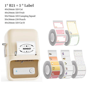 NIIMBOT B21 Bluetooth Thermal Label Printer, Efficient for Home, Office, Business