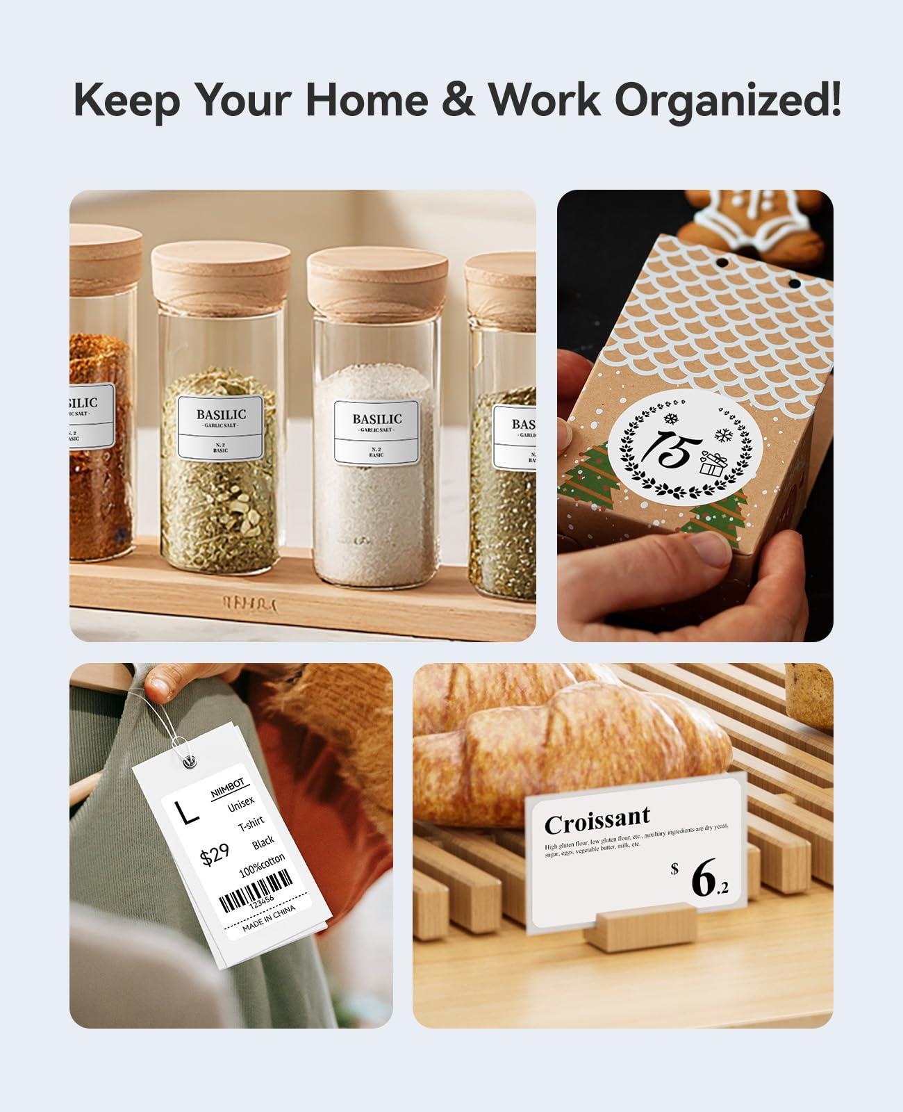 B1 Inkless Thermal Label Printer, Create Professional Business Labels with Ease