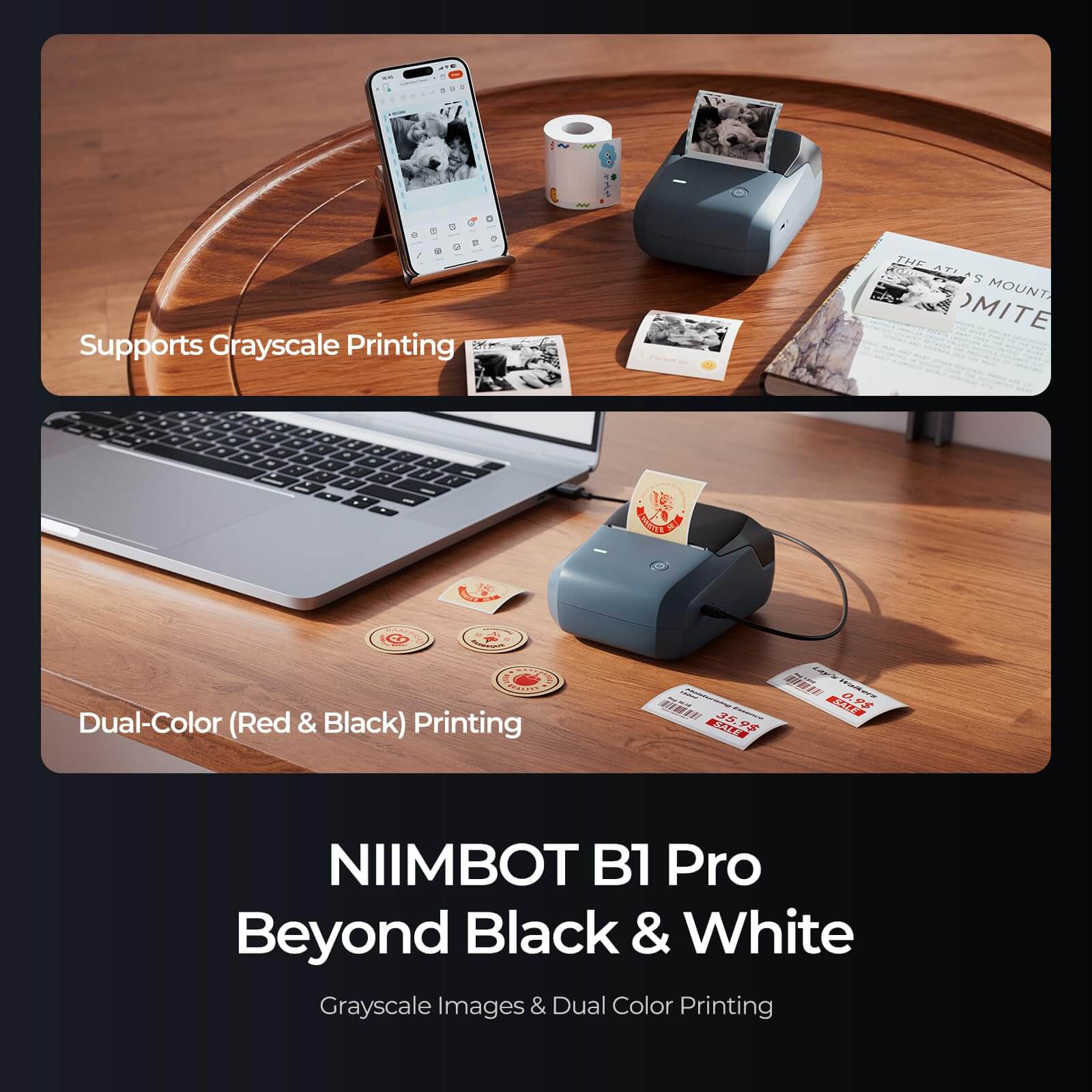 B1 Pro Label Maker, 300DPI HD Label Printer, Ideal for Photos,Stores,Notes,Study Graphics, Small Business