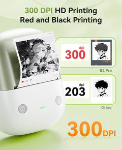 B2 PRO Label Maker Machine, 300DPI HD Thermal Photo Label Printer, Support Red -Black Dual Color Printing-3