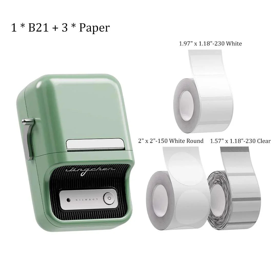 B21 Pro 300dpi Label Printer, Photo Printing, Bluetooth Connection for Home, Business, Office-21