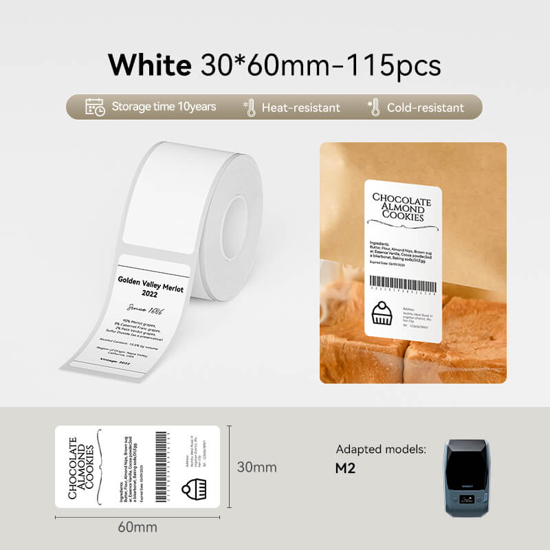 Thermal Transfer Label Printer Labels for M2, M3-60