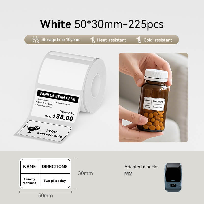 Thermal Transfer Label Printer Labels for M2, M3-48