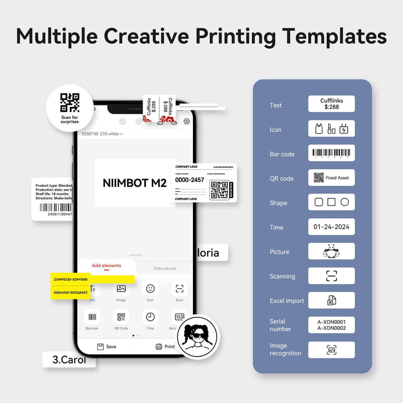 NIIMBOT M2 2 Inch Thermal Transfer Label Maker