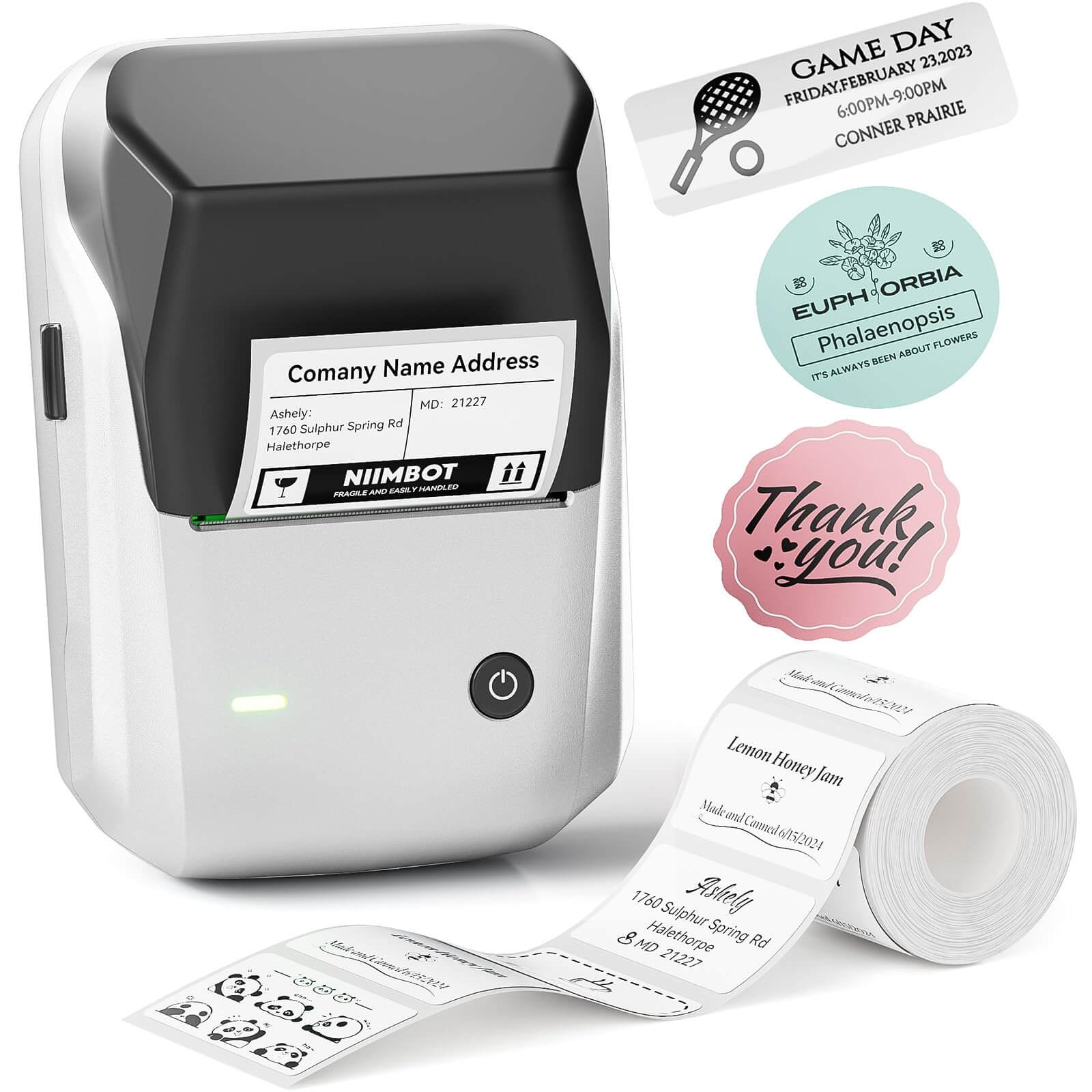 B1 Inkless Thermal Label Printer, Create Professional Business Labels with Ease
