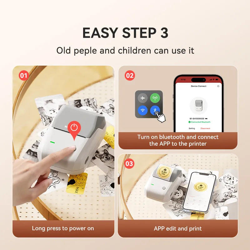 NIIMBOT B1 Thermal Food label printer