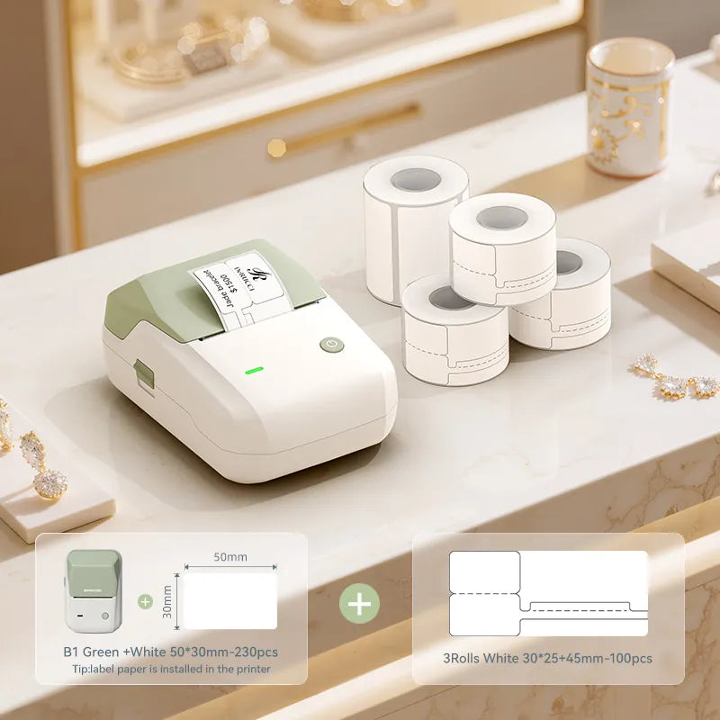 NIIMBOT B1 Thermal Jewelry Tag Printer green