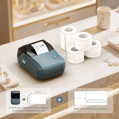 B1 Thermal Jewelry Label Printer set (with 3 Rolls Jewelry Labels), for Jewelry sales, Support Android, iPhone, Windows-9