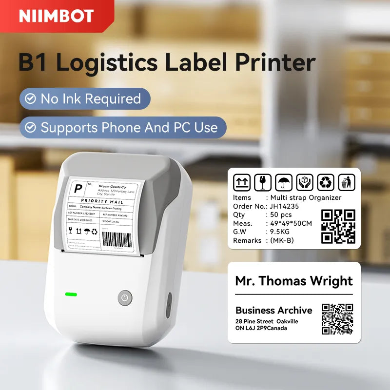 NIIMBOT B1 Thermal Logistics Label Printer