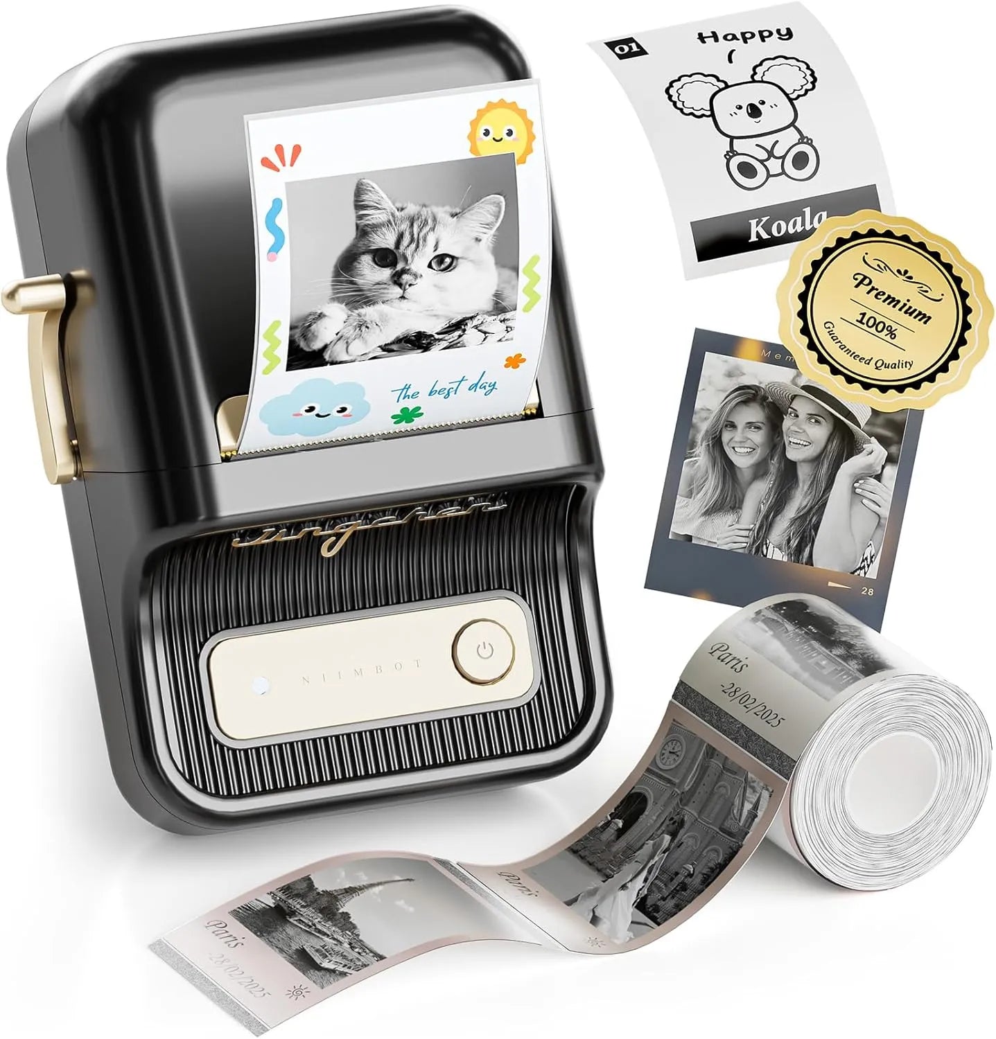 NIIMBOT B21 Pro 300dpi Label Printer, Photo Printer black