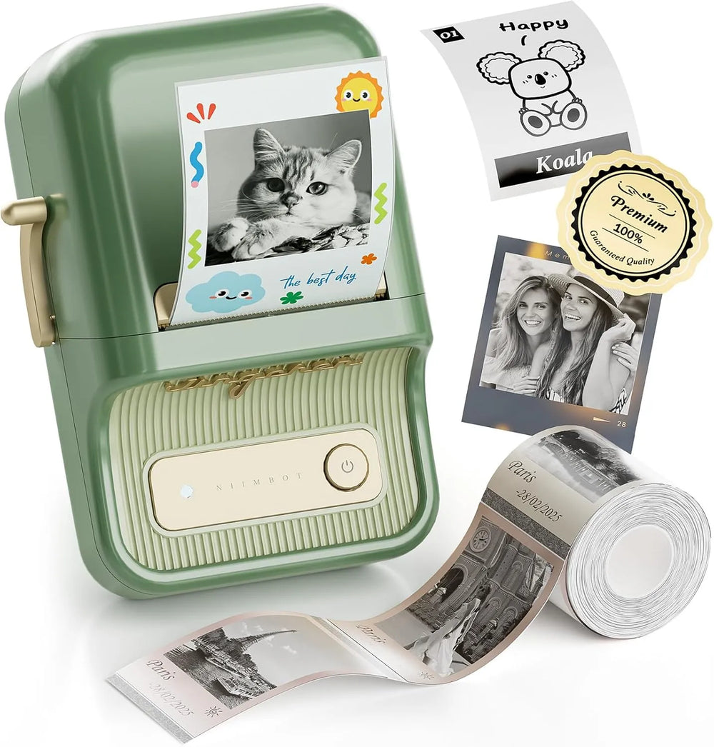 NIIMBOT B21 Pro 300dpi Label Printer, Photo Printer dark grenn