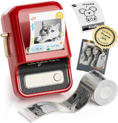 NIIMBOT B21 Pro 300dpi Label Printer, Photo Printer red