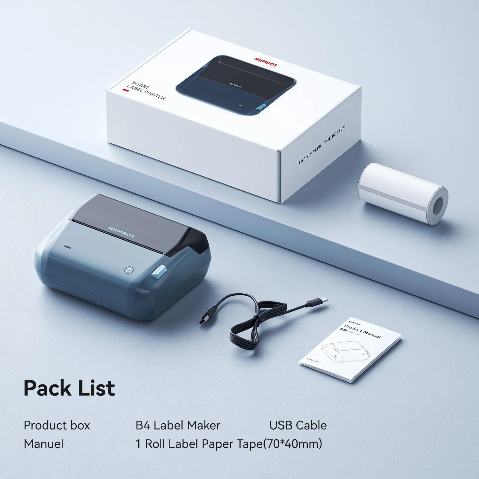 B4 Inkless Thermal Label Maker for Shipping Label, Idea for bussiness&offices