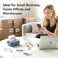 B4 Inkless Thermal Label Maker for Shipping Label, Idea for bussiness&offices-3