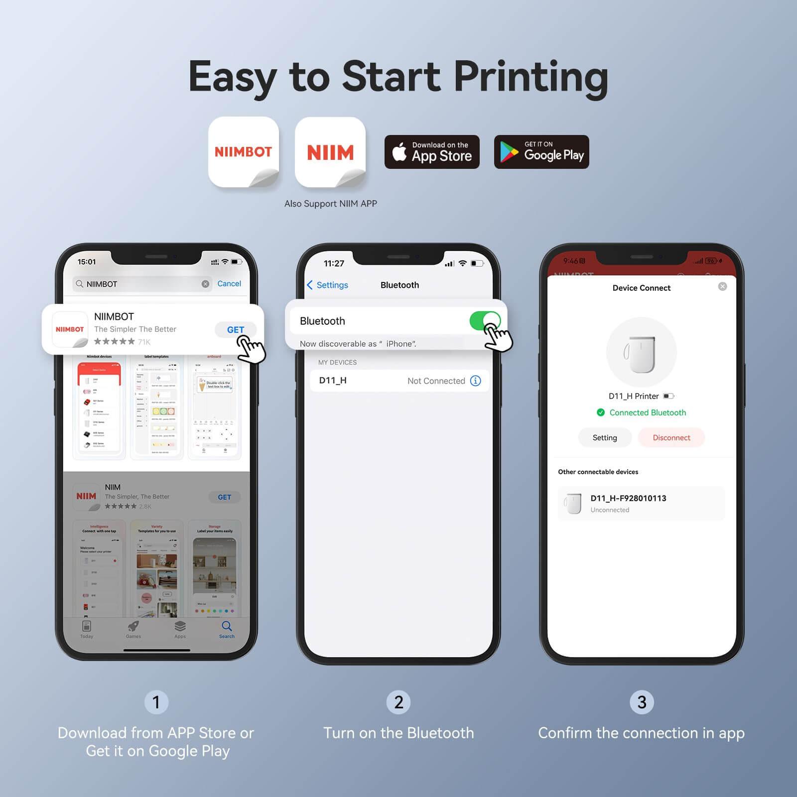 NIIMBOT D11 easy to print