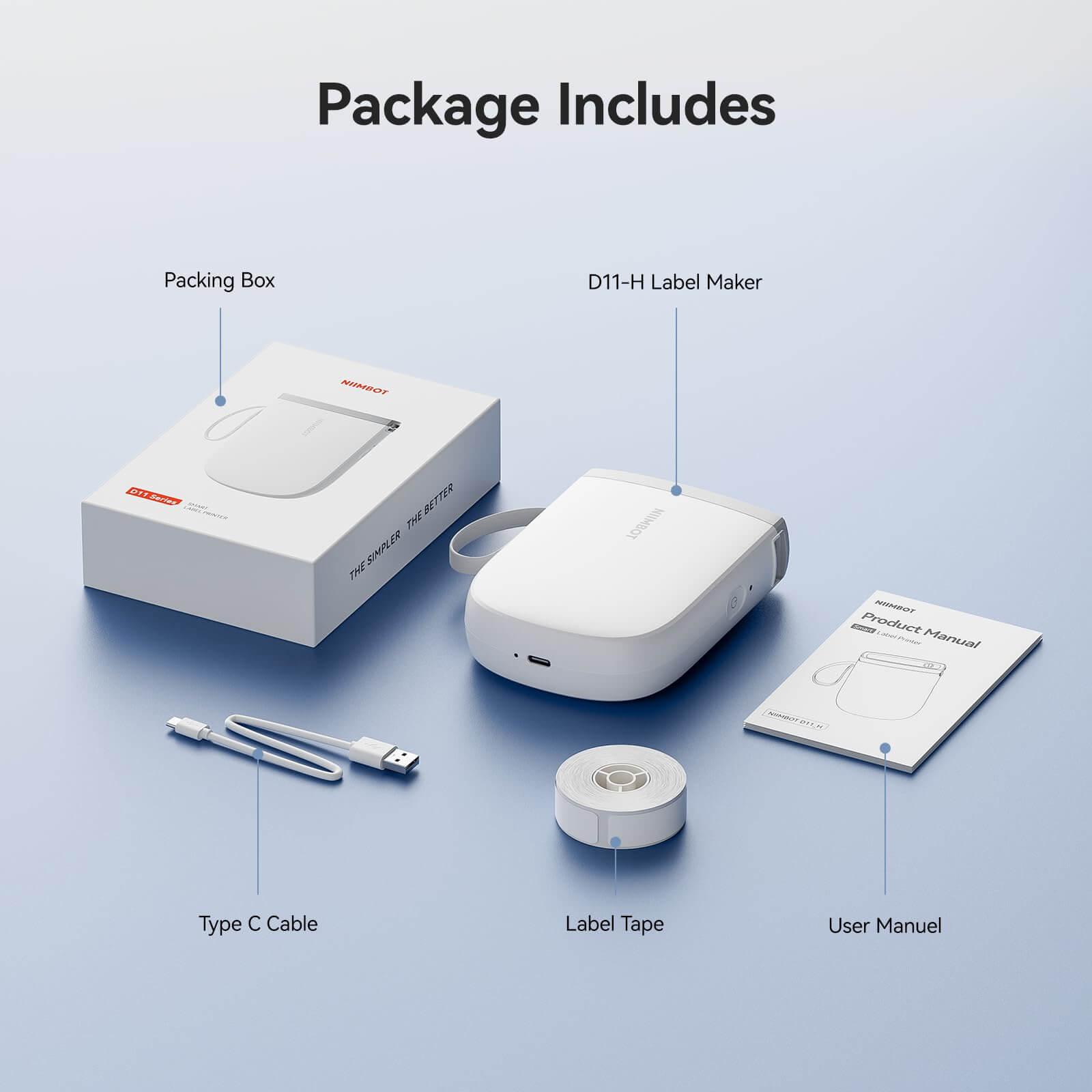 NIIMBOT D11 package includes