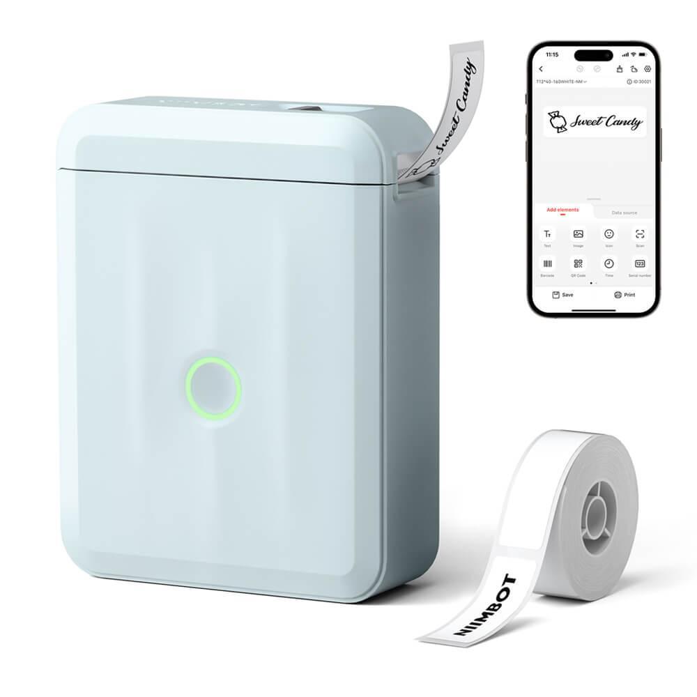 NIIMBOT D110 0.5 Inch Bluetooth Inkless Thermal Label Maker blue