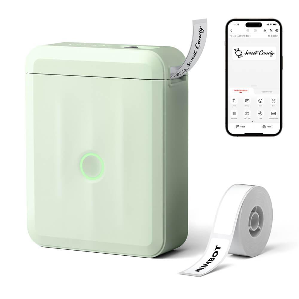 NIIMBOT D110 0.5 Inch Bluetooth Inkless Thermal Label Maker green