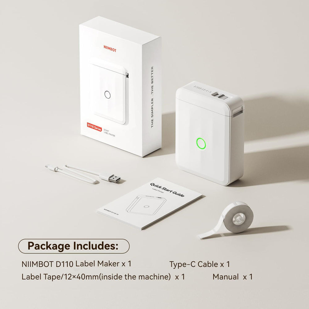 NIIMBOT D110 Label maker package includes