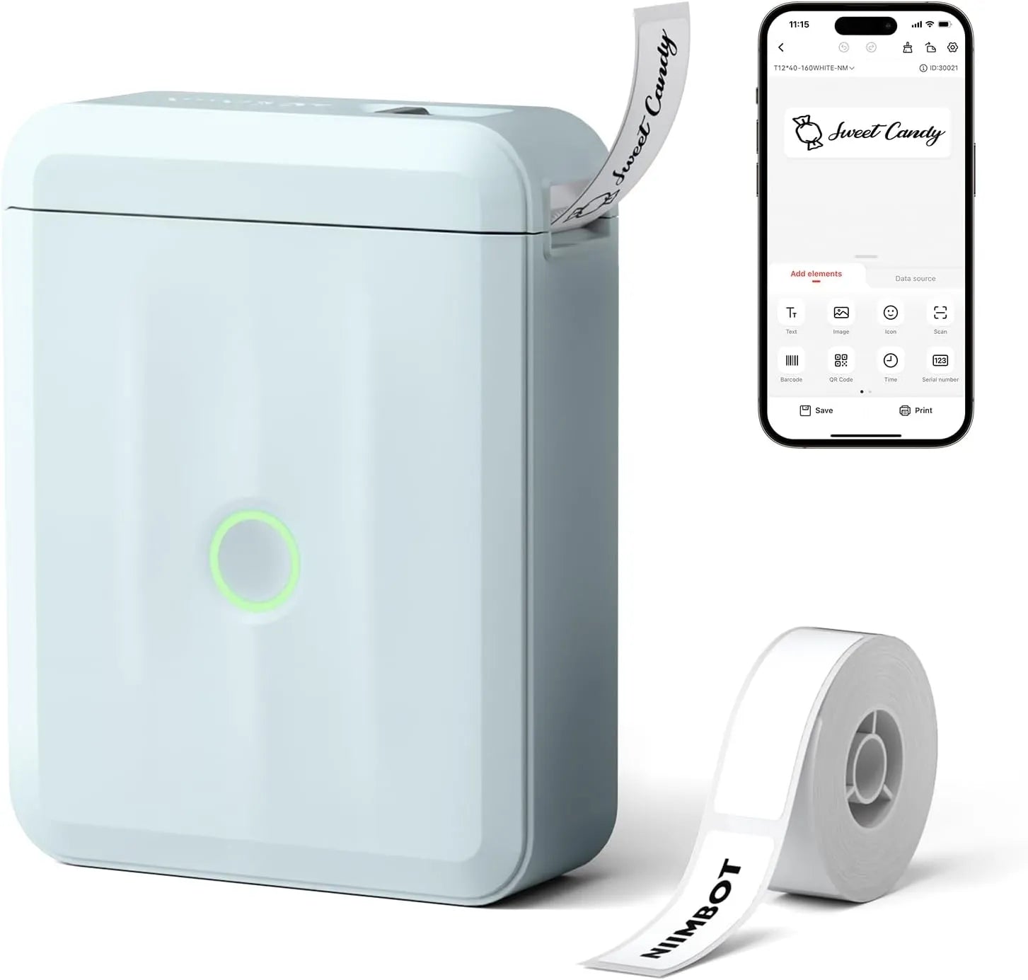 NIIMBOT D110 Upgraded Bluetooth Printer blue