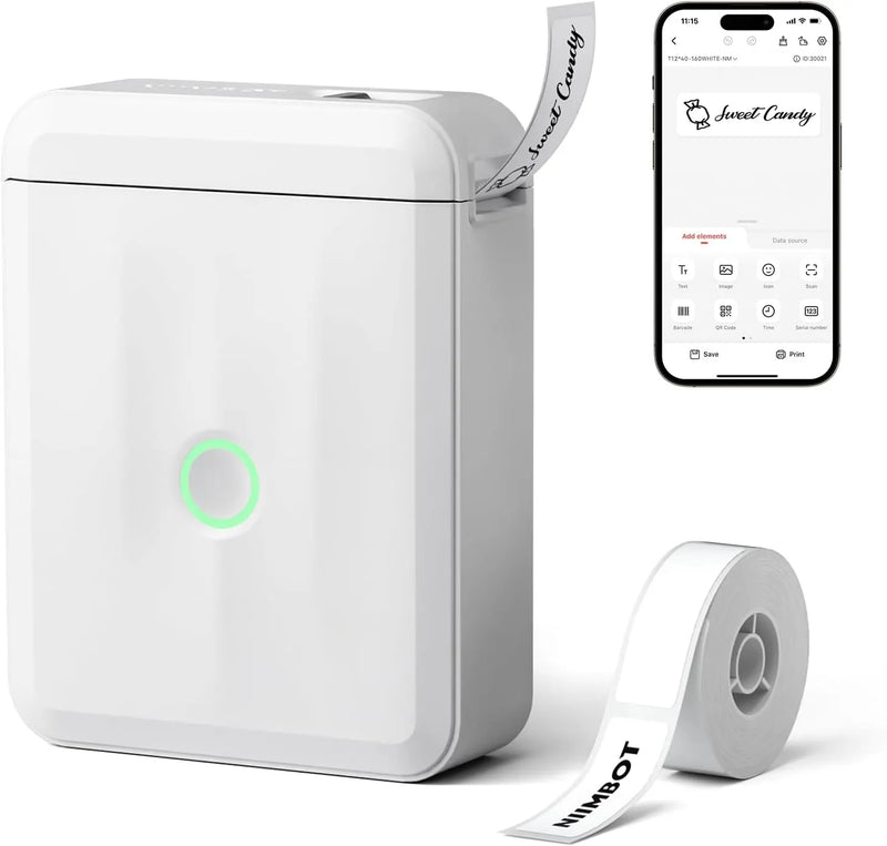NIIMBOT D110 Upgraded Bluetooth Printer white