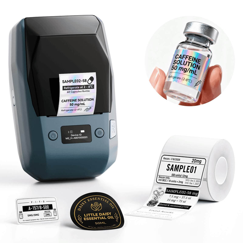 M2 Thermal Transfer Label Maker, Smart Color Printing with Phones & PC for Office, Outdoor Equipment-1