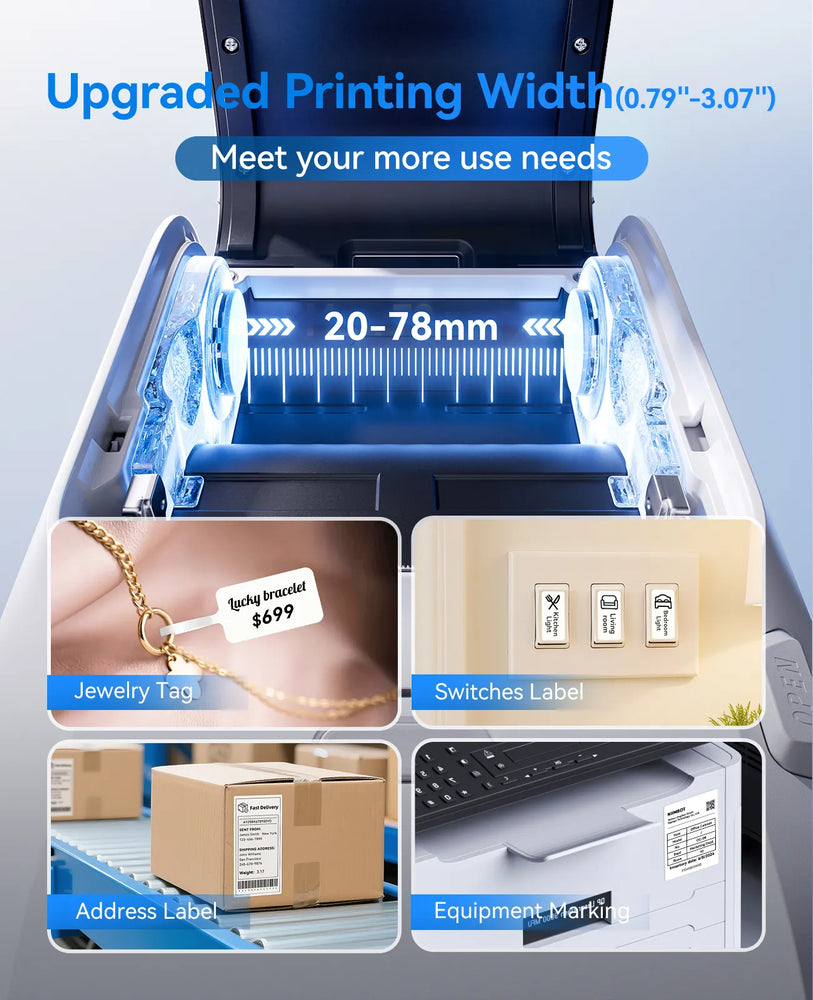 NIIMBOT M3 Inkless Label Maker, 3 Inch Bluetooth Color Thermal Transfer Printer