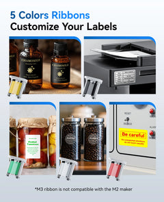 NIIMBOT M3 Inkless Label Maker, 3 Inch Bluetooth Color Thermal Transfer Printer