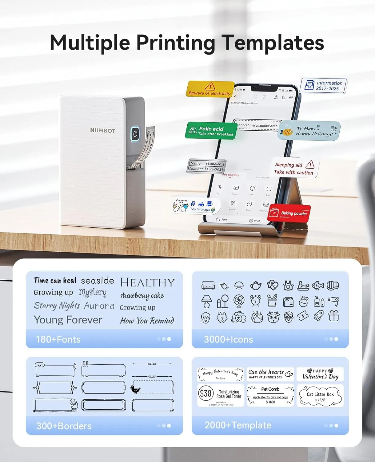 N1 0.5 Inch Thermal Transfer Portable Bluetooth Label Maker-5