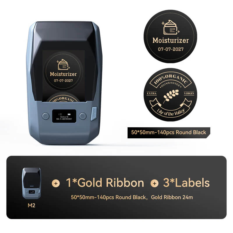 M2 Thermal Transfer Label Maker, Smart Color Printing with Phones & PC for Office, Outdoor Equipment
