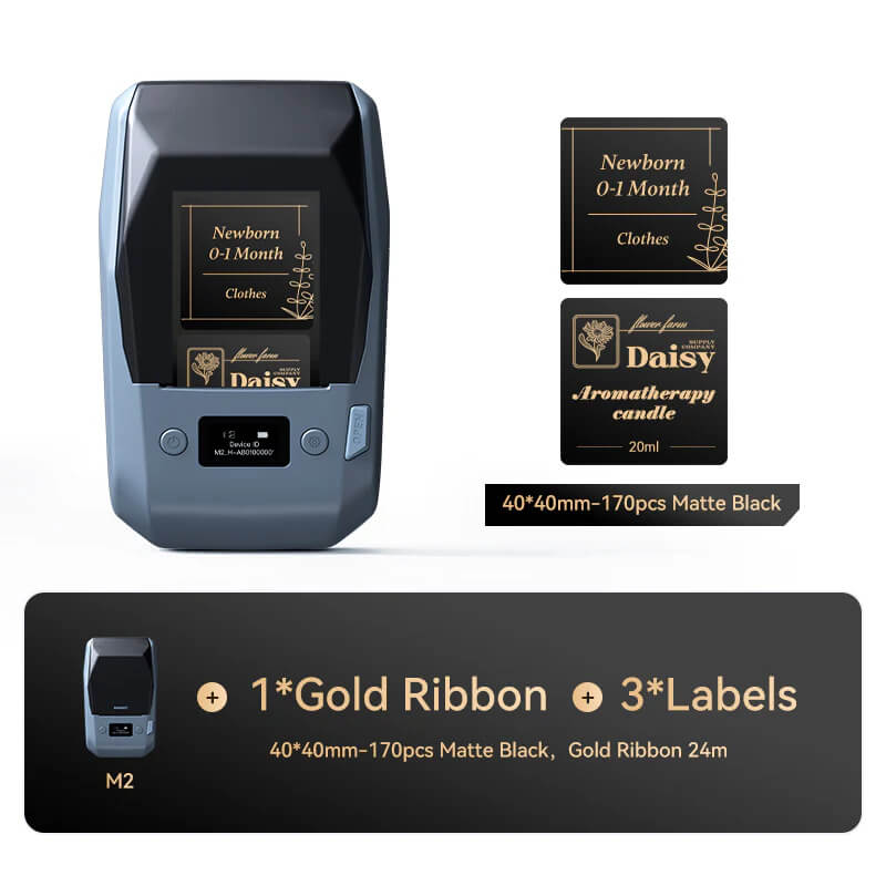 M2 Thermal Transfer Label Maker, Smart Color Printing with Phones & PC for Office, Outdoor Equipment