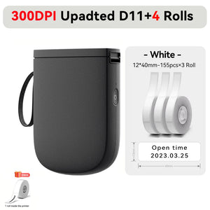 Niimbot Upgraded D11 Mini Thermal Printer 300 DPI Wireless Self-Adhesive Label Maker Inkless Pocket Barcode Name Tag  Labeller
