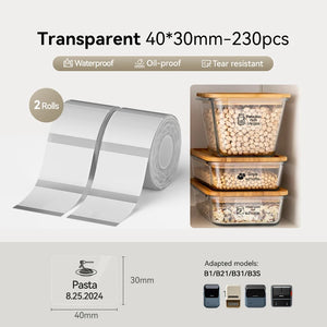 NIIMBOT Thermal Sticker Label Paper for B1 B21 B3S B31 Waterproof Marking Label Price Tag Adhesive Tape Price-tag Sticker