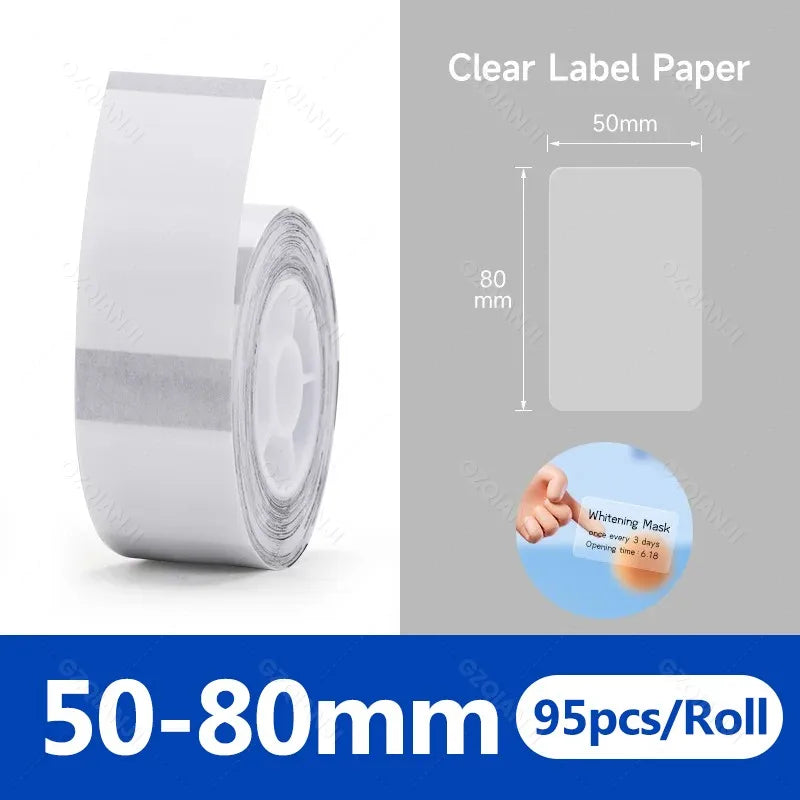 NiiMBOT White Round Color Label Sticker Self-adhesive Paper Thermal Waterproof Digital Number Cake Sealing Roll f B21 B1 Printer