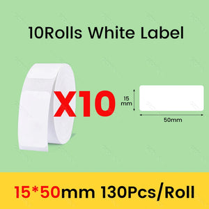 Niimbot D11 D101 D110 Offical Label Sticker Paper Rolls Various sizes of White Color Label Papers 3 5 10 Rolls for Printer USE